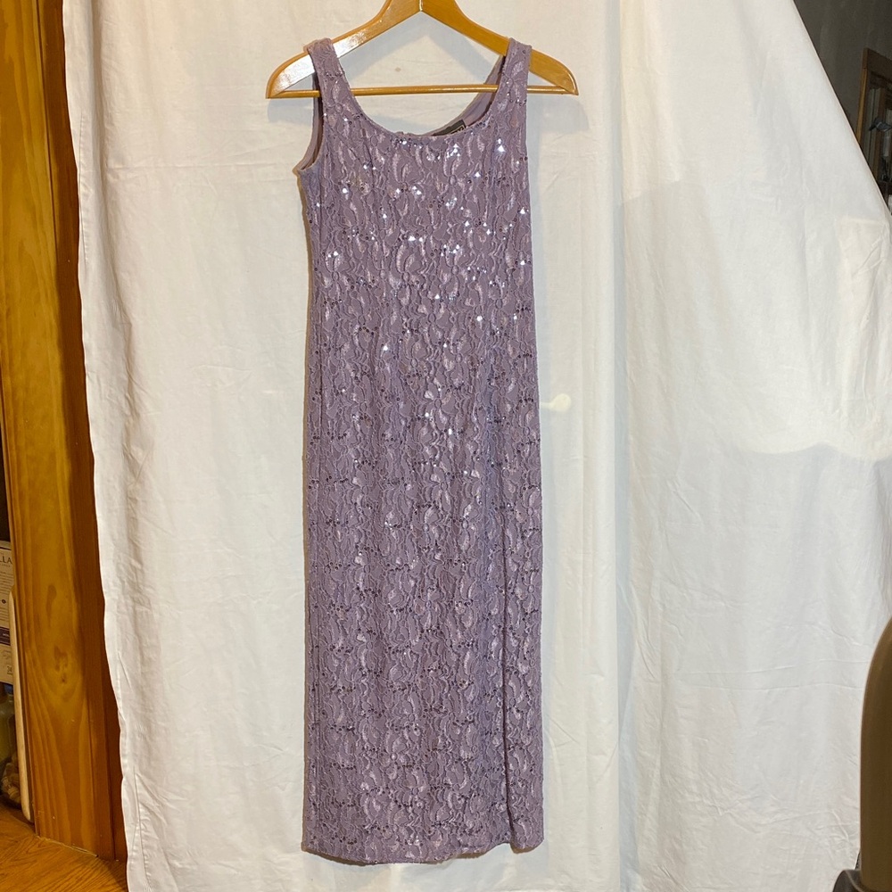 Alex Evenings Lace & Sequin Sleeveless Gown with Matching Jacket - Women size 8 - Picture 8 of 11